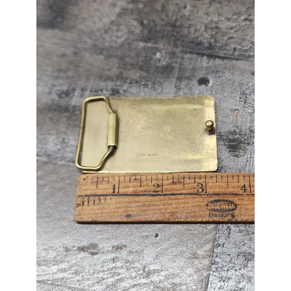 Vintage Solid Brass Belt Buckle Saudi Arabia